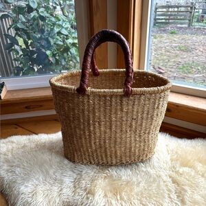 Vintage Woven Market Basket